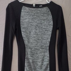 H&M Long Sleeve Black and Gray Dress By Divided